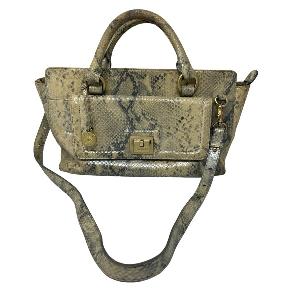 Brahmin Snake Leather Satchel Bag